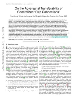 On the Adversarial Transferability of Generalized "Skip Connections"