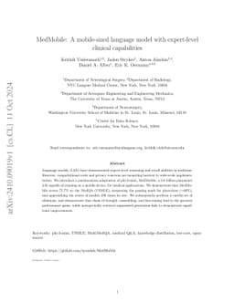 MedMobile: A mobile-sized language model with expert-level clinical
  capabilities
