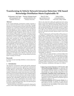 Transforming In-Vehicle Network Intrusion Detection: VAE-based Knowledge
  Distillation Meets Explainable AI