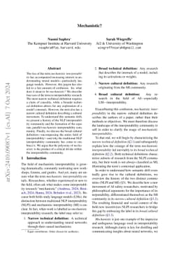 Mechanistic?