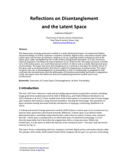 Reflections on Disentanglement and the Latent Space