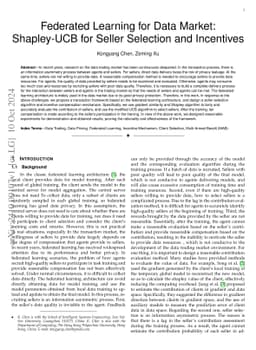 Federated Learning for Data Market: Shapley-UCB for Seller Selection and
  Incentives
