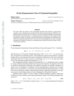 On the Hypomonotone Class of Variational Inequalities