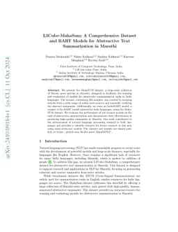 L3Cube-MahaSum: A Comprehensive Dataset and BART Models for Abstractive
  Text Summarization in Marathi