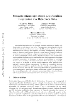 Scalable Signature-Based Distribution Regression via Reference Sets