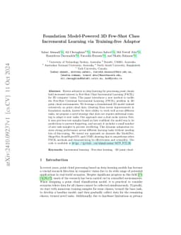 Foundation Model-Powered 3D Few-Shot Class Incremental Learning via
  Training-free Adaptor
