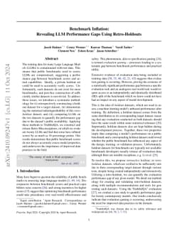 Benchmark Inflation: Revealing LLM Performance Gaps Using Retro-Holdouts