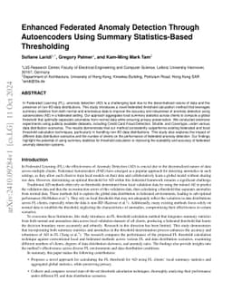 Enhanced Federated Anomaly Detection Through Autoencoders Using Summary
  Statistics-Based Thresholding