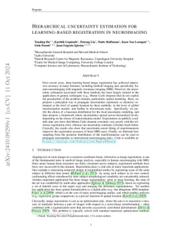 Hierarchical Uncertainty Estimation for Learning-based Registration in Neuroimaging
