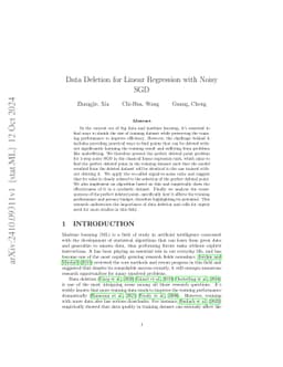 Data Deletion for Linear Regression with Noisy SGD
