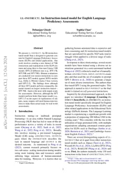 \llinstruct: An Instruction-tuned model for English Language Proficiency
  Assessments