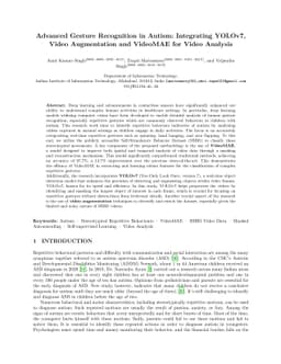 Advanced Gesture Recognition in Autism: Integrating YOLOv7, Video
  Augmentation and VideoMAE for Video Analysis