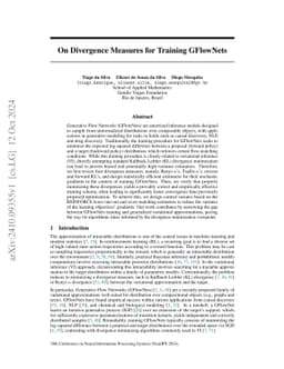 On Divergence Measures for Training GFlowNets