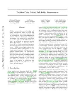 Decision-Point Guided Safe Policy Improvement