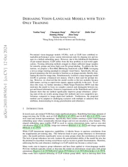 Debiasing Vison-Language Models with Text-Only Training