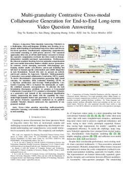 Multi-granularity Contrastive Cross-modal Collaborative Generation for
  End-to-End Long-term Video Question Answering