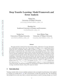 Deep Transfer Learning: Model Framework and Error Analysis