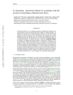 C-Adapter: Adapting Deep Classifiers for Efficient Conformal Prediction Sets