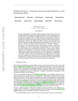 Power-Softmax: Towards Secure LLM Inference over Encrypted Data
