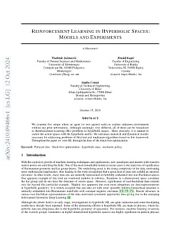 Reinforcement Learning in Hyperbolic Spaces: Models and Experiments