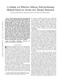 A Simple yet Effective Subway Self-positioning Method based on
  Aerial-view Sleeper Detection
