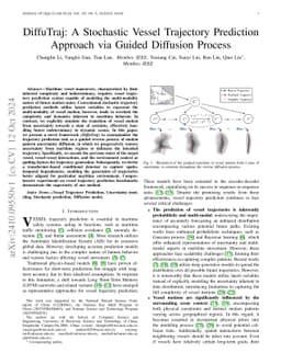DiffuTraj: A Stochastic Vessel Trajectory Prediction Approach via Guided
  Diffusion Process