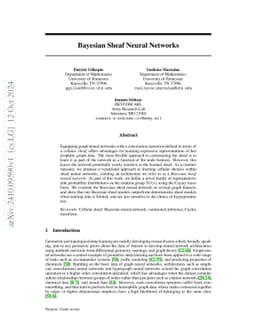 Bayesian Sheaf Neural Networks