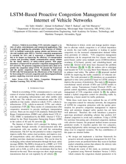 LSTM-Based Proactive Congestion Management for Internet of Vehicle
  Networks