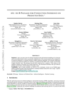 ipd: An R Package for Conducting Inference on Predicted Data