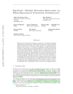 EquiJump: Protein Dynamics Simulation via SO(3)-Equivariant Stochastic
  Interpolants