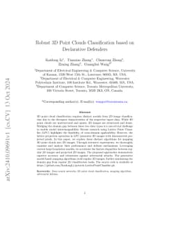 Robust 3D Point Clouds Classification based on Declarative Defenders
