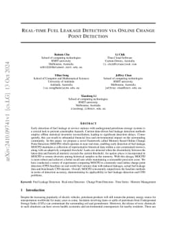 Real-time Fuel Leakage Detection via Online Change Point Detection