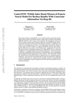 ContextWIN: Whittle Index Based Mixture-of-Experts Neural Model For
  Restless Bandits Via Deep RL