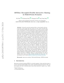 DFIMat: Decoupled Flexible Interactive Matting in Multi-Person Scenarios