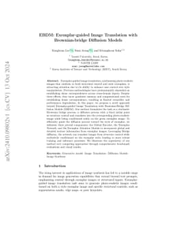 EBDM: Exemplar-guided Image Translation with Brownian-bridge Diffusion
  Models