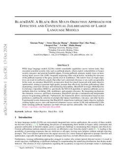 BlackDAN: A Black-Box Multi-Objective Approach for Effective and
  Contextual Jailbreaking of Large Language Models