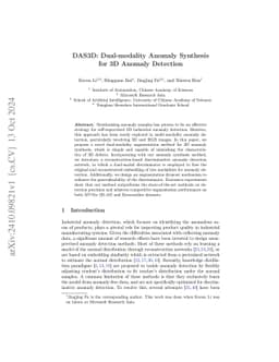 DAS3D: Dual-modality Anomaly Synthesis for 3D Anomaly Detection