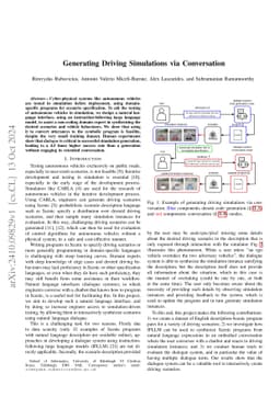 Generating Driving Simulations via Conversation