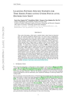 Learning Pattern-Specific Experts for Time Series Forecasting Under
  Patch-level Distribution Shift