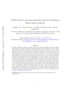 HASN: Hybrid Attention Separable Network for Efficient Image
  Super-resolution