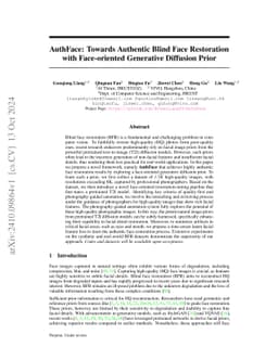AuthFace: Towards Authentic Blind Face Restoration with Face-oriented
  Generative Diffusion Prior