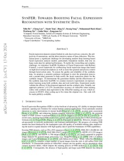 SynFER: Towards Boosting Facial Expression Recognition with Synthetic
  Data