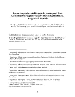 Improving Colorectal Cancer Screening and Risk Assessment through Predictive Modeling on Medical Images and Records