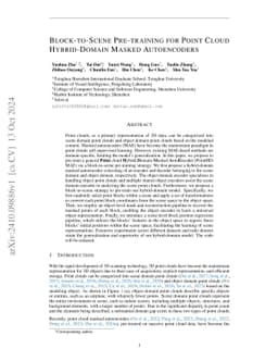 Block-to-Scene Pre-training for Point Cloud Hybrid-Domain Masked
  Autoencoders