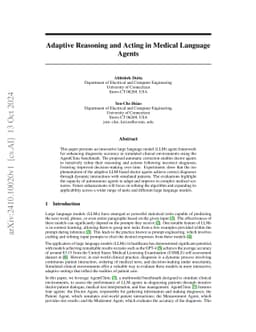 Adaptive Reasoning and Acting in Medical Language Agents
