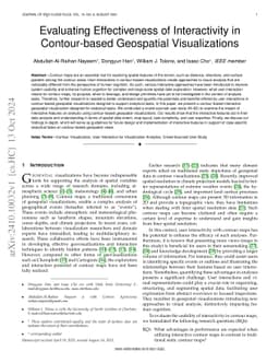 Evaluating Effectiveness of Interactivity in Contour-based Geospatial
  Visualizations