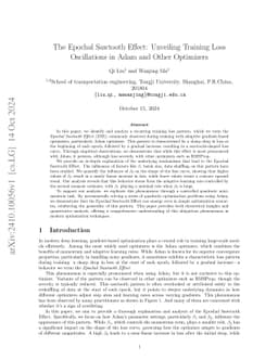 The Epochal Sawtooth Effect: Unveiling Training Loss Oscillations in Adam and Other Optimizers