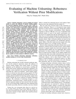 Evaluating of Machine Unlearning: Robustness Verification Without Prior
  Modifications
