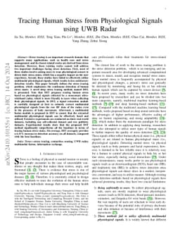 Tracing Human Stress from Physiological Signals using UWB Radar