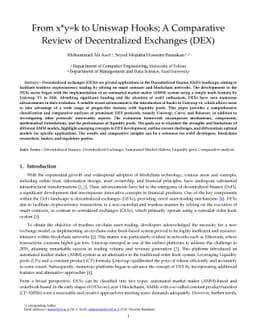 From x*y=k to Uniswap Hooks: A Comparative Review of Decentralized
  Exchanges (DEX)